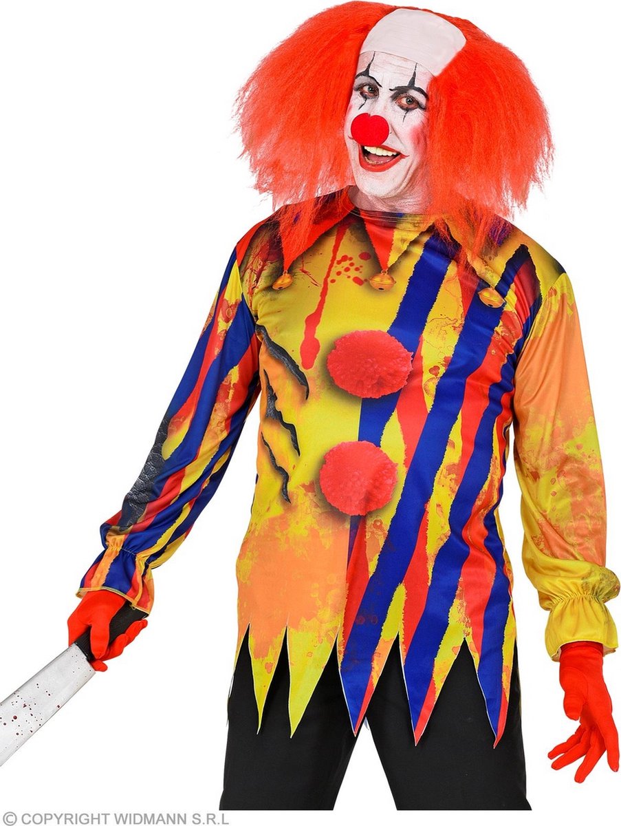 Monster & Griezel Kostuum | Lugubere Enge Clown Gerry Man | Medium / Large | Halloween | Verkleedkleding